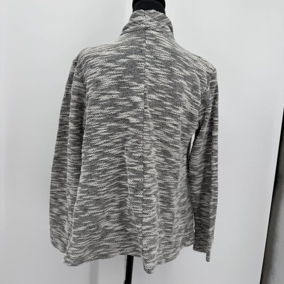 Motherhood Maternity Gray White Waterfall Cardigan Sweater Womens‎ M Textured - Picture 6 of 6
